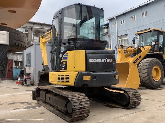 5160KG3 حفار هيدروليكي مستعمل كوماتسو حفارة 5 طن PC55MR-2