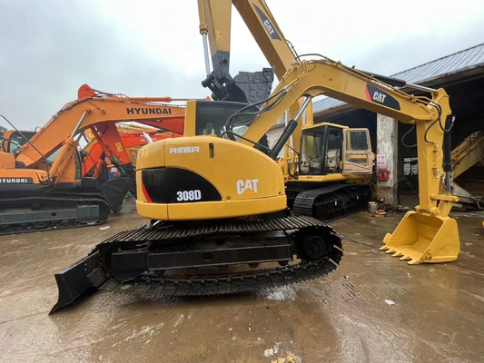 الحفارة اليابانية الأصلية Cat 308D اليد الثانية ، Caterpillar استخدمت حفرة مسار 8 طن