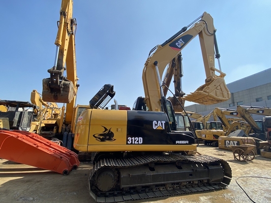 اليابان الأصلية Cat 312D اليد الثانية الحفرة الهيدروليكية الزحفية ، كاتربيلر استخدمت الحفرة مسار 12 طن