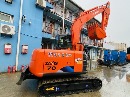 7 طن اليابانية الأصلية مستعملة هيتاشي ZX70 الحفر الزحف مع 40.5 كيلوواط من طاقة المحرك و 0.3m3 سعة دلو
