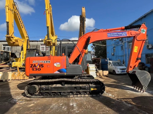 13 طن اليابانية الأصلية مستعملة هيتاشي ZX130 الحفر الزحف مع 66 كيلوواط من طاقة المحرك و 0.52m3 سعة دلو