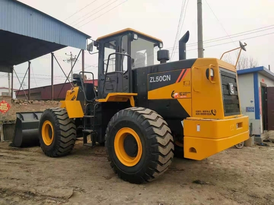 3-5 طن محمول عجلات Liugong ZL50CN مستعمل 1.8-5.6cbm محمول دلو
