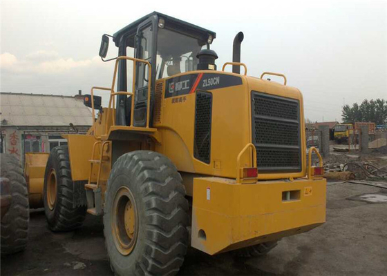 3-5 طن محمول عجلات Liugong ZL50CN مستعمل 1.8-5.6cbm محمول دلو
