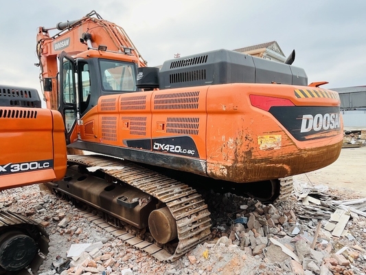 42 طن الحفرة المستخدمة الأصلية دوسان DX420LC-9C الزحف مع 2 م3 سعة دلو الحفرة اليد ثانية