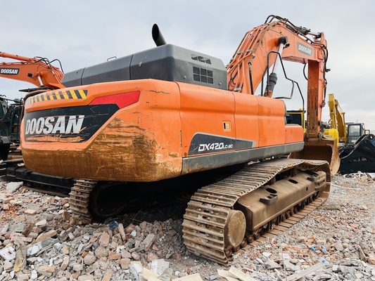 42 طن الحفرة المستخدمة الأصلية دوسان DX420LC-9C الزحف مع 2 م3 سعة دلو الحفرة اليد ثانية