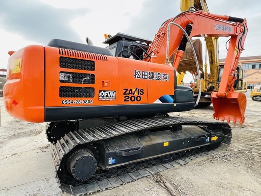 20 طن الأصلي اليابانية مستعملة هيتاشي ZX200-3G الحفر الزاحف محرك ISUZU